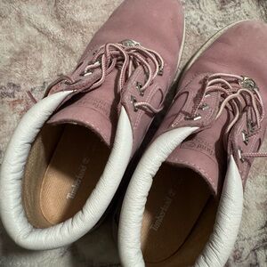 Timberland Women's Pink Leather Boots
